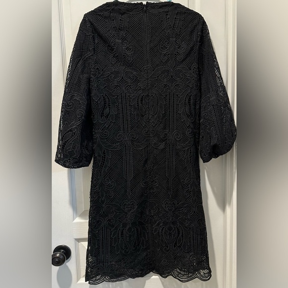 Kobi Halperin 3/4 Sleeves Kandace Black Lace Shift Dress - Picture 6 of 10